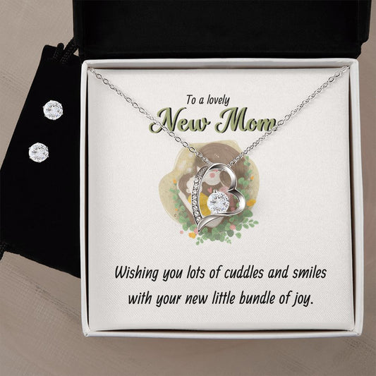 86 Forever Love Necklace and Cubic Zirconia Earring Set