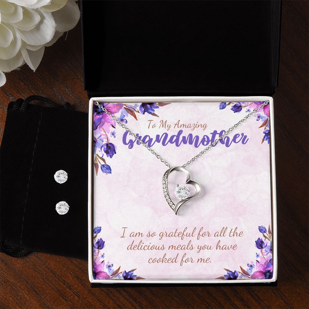 57 Forever Love Necklace and Cubic Zirconia Earring Set