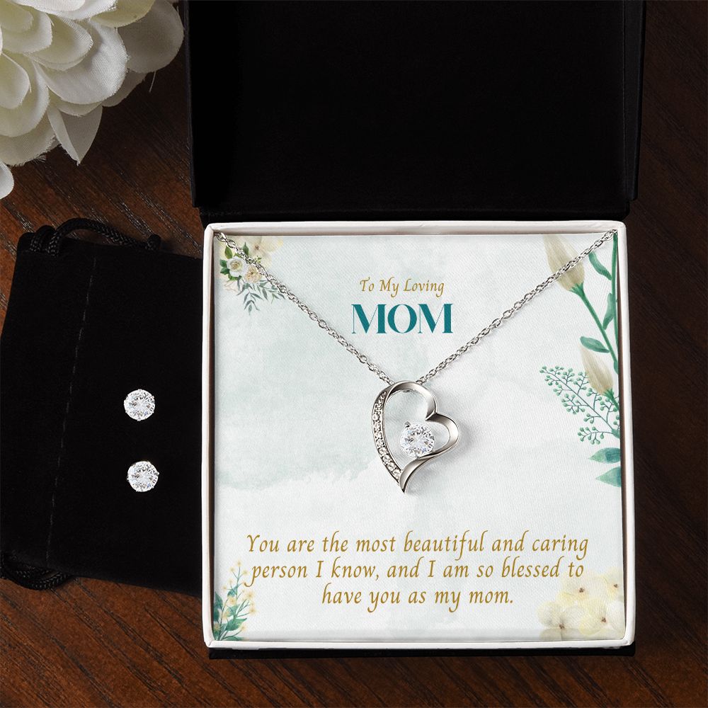 92 Forever Love Necklace and Cubic Zirconia Earring Set