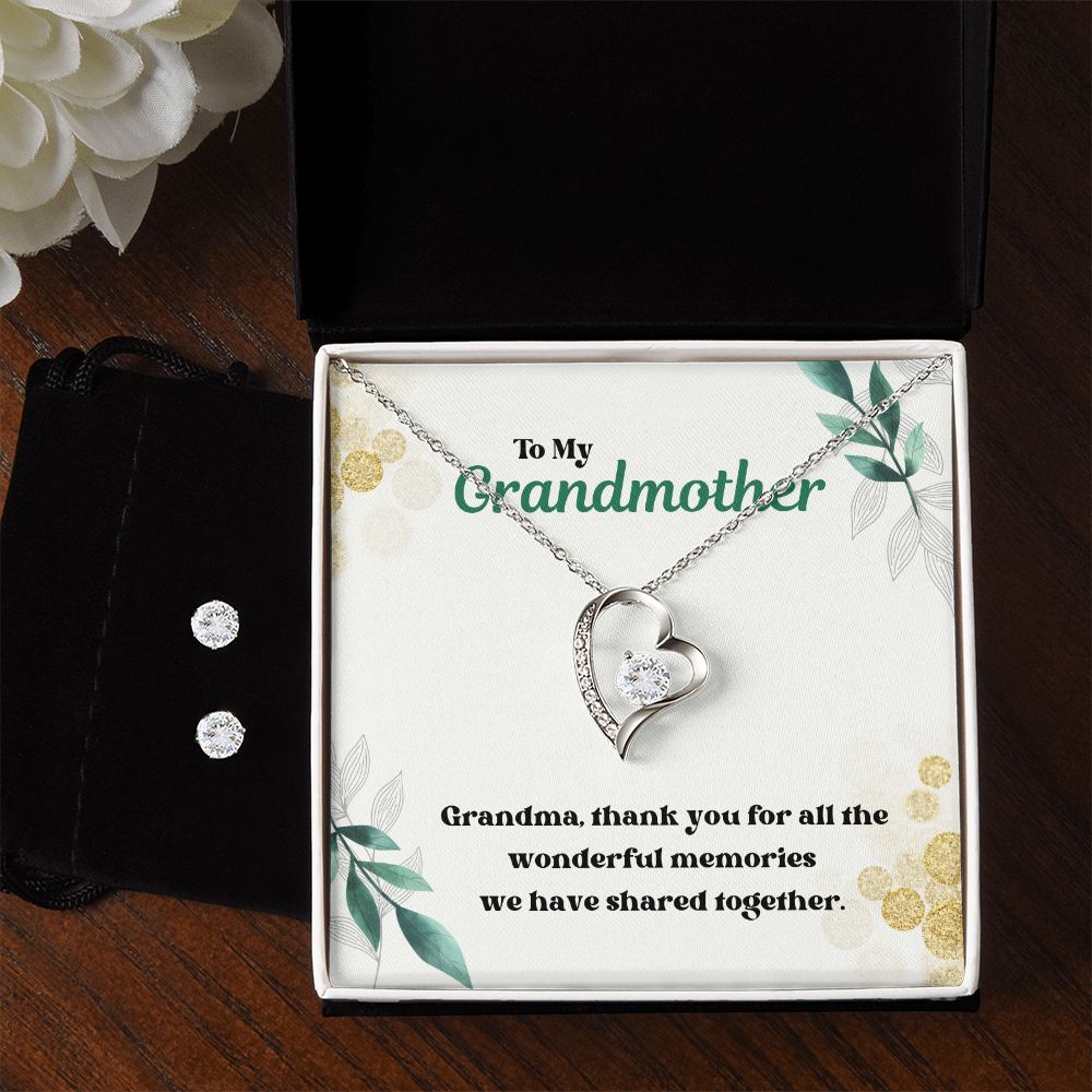 79 Forever Love Necklace and Cubic Zirconia Earring Set