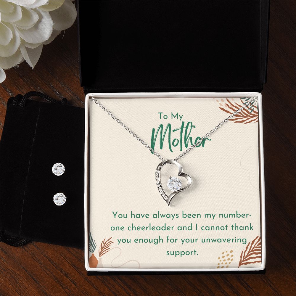 78 Forever Love Necklace and Cubic Zirconia Earring Set