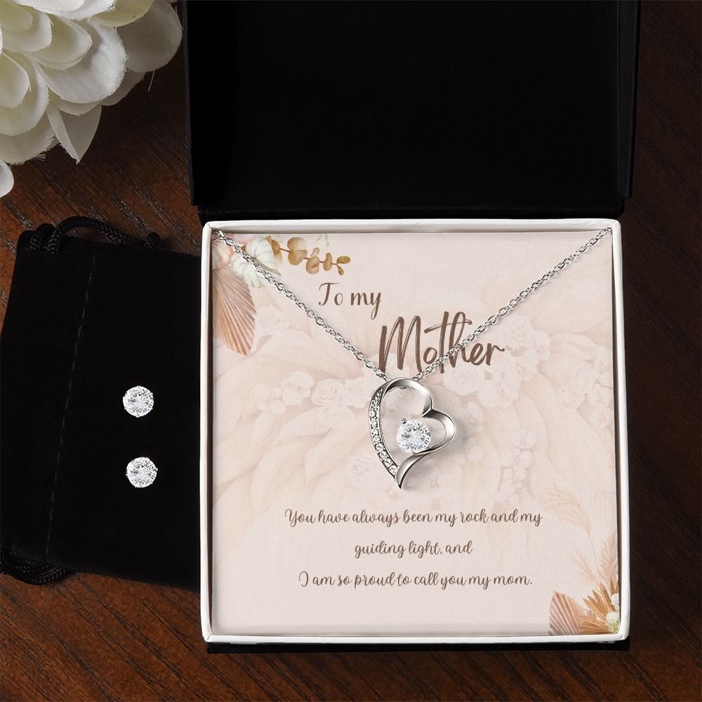 88 Forever Love Necklace and Cubic Zirconia Earring Set