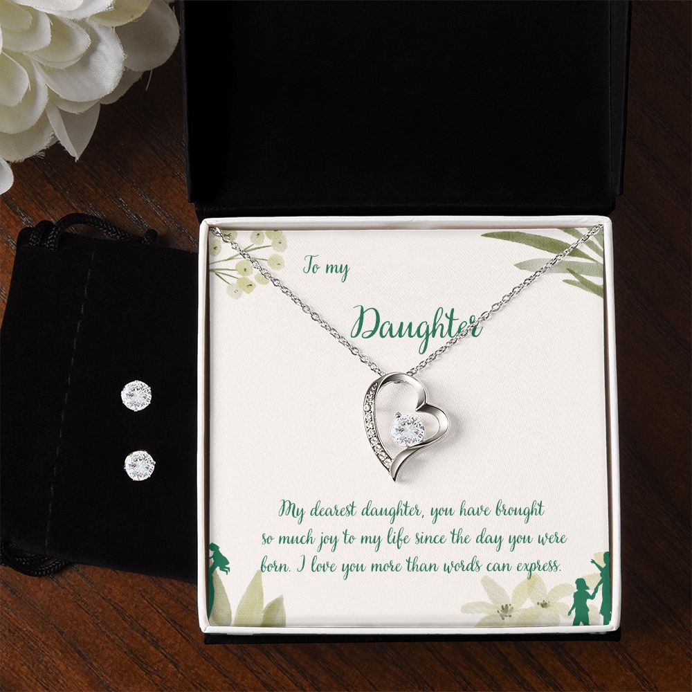 87 Forever Love Necklace and Cubic Zirconia Earring Set