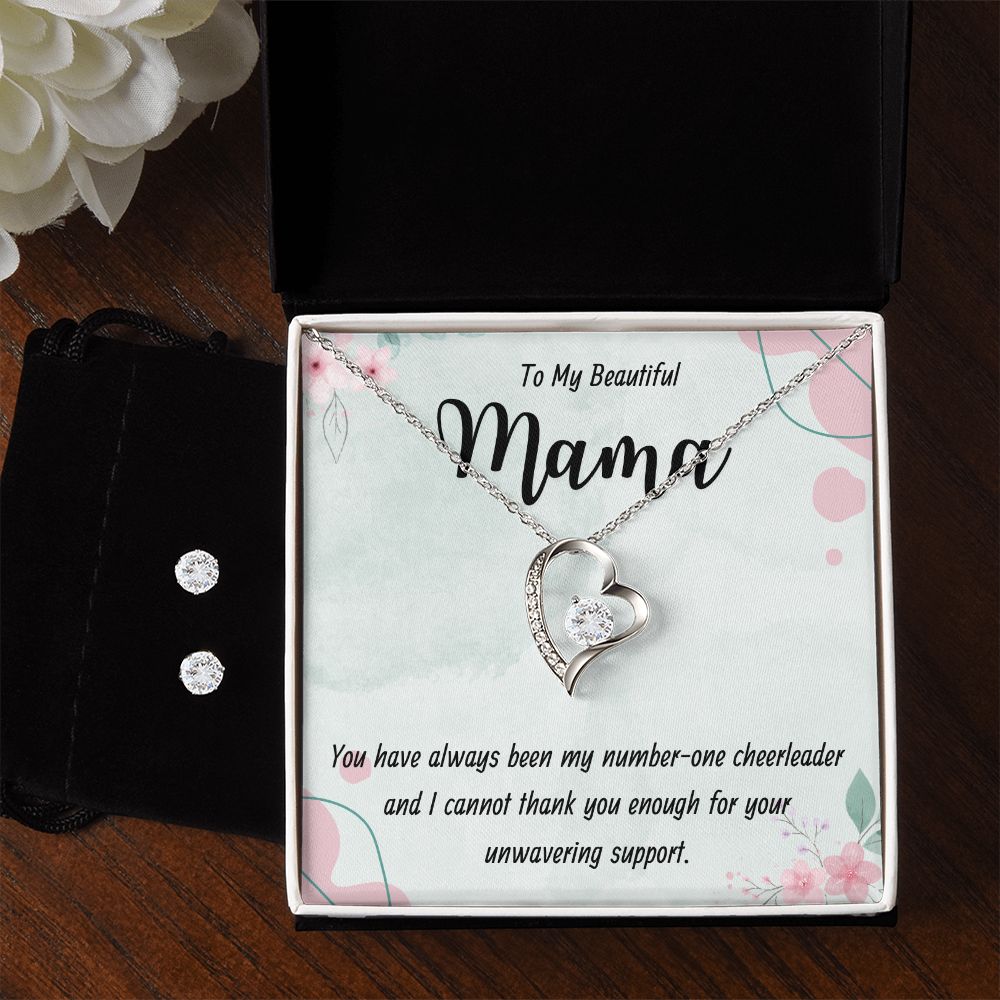 49 Forever Love Necklace and Cubic Zirconia Earring Set