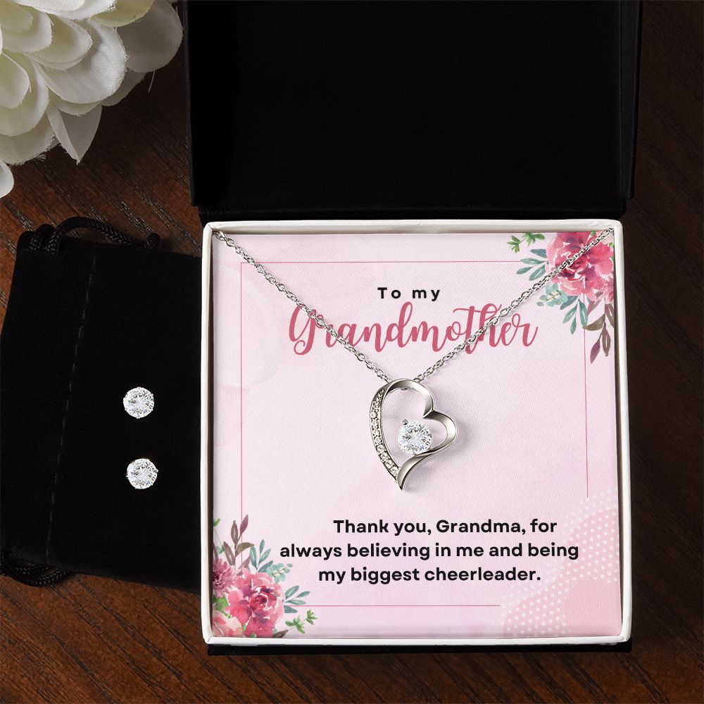 51 Forever Love Necklace and Cubic Zirconia Earring Set