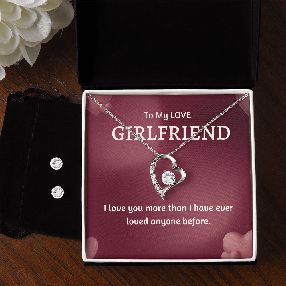 48 Forever Love Necklace and Cubic Zirconia Earring Set