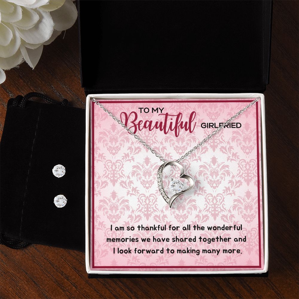 71 Forever Love Necklace and Cubic Zirconia Earring Set