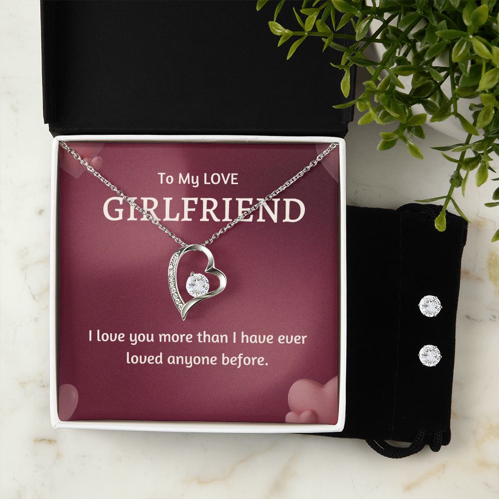 48 Forever Love Necklace and Cubic Zirconia Earring Set