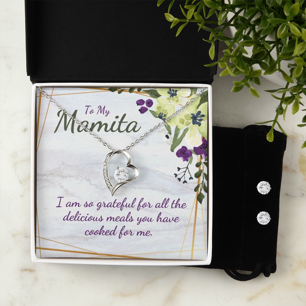 65 Forever Love Necklace and Cubic Zirconia Earring Set