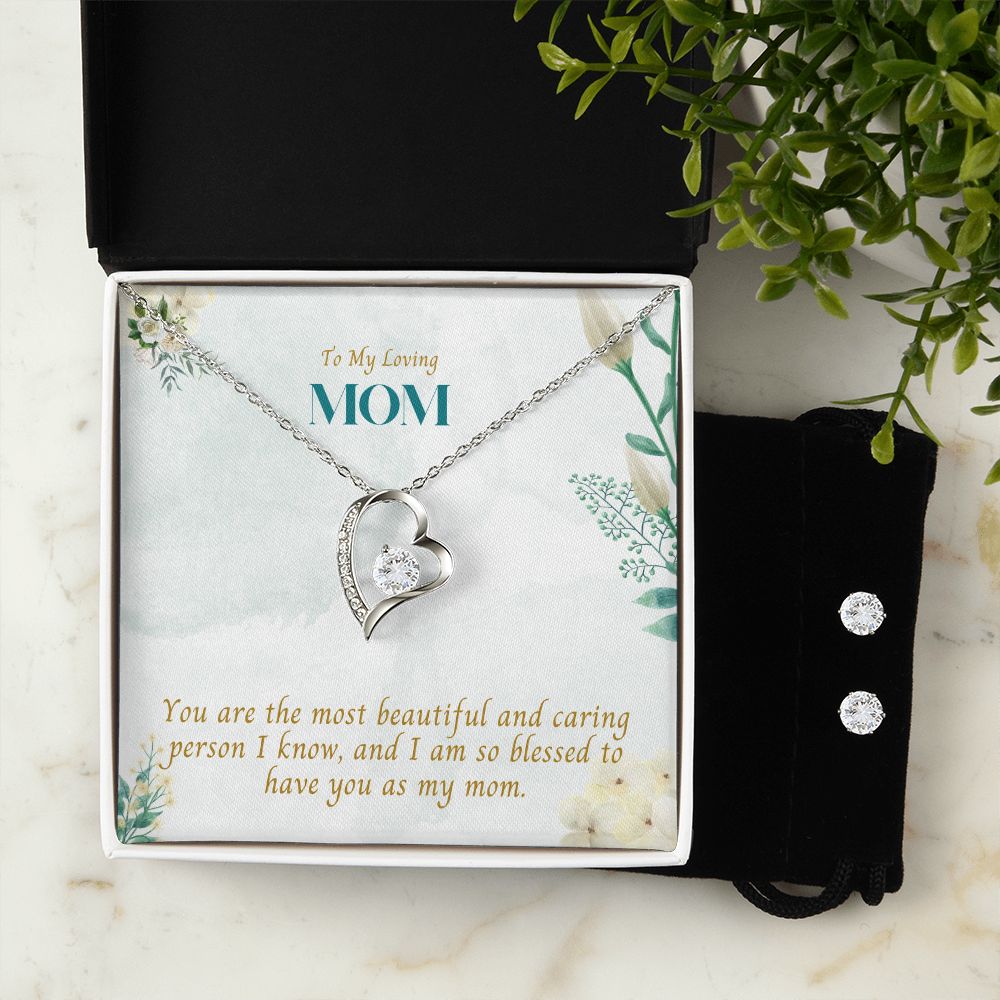 92 Forever Love Necklace and Cubic Zirconia Earring Set