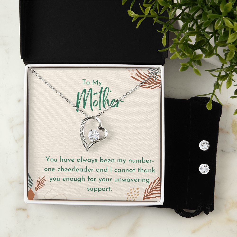 78 Forever Love Necklace and Cubic Zirconia Earring Set