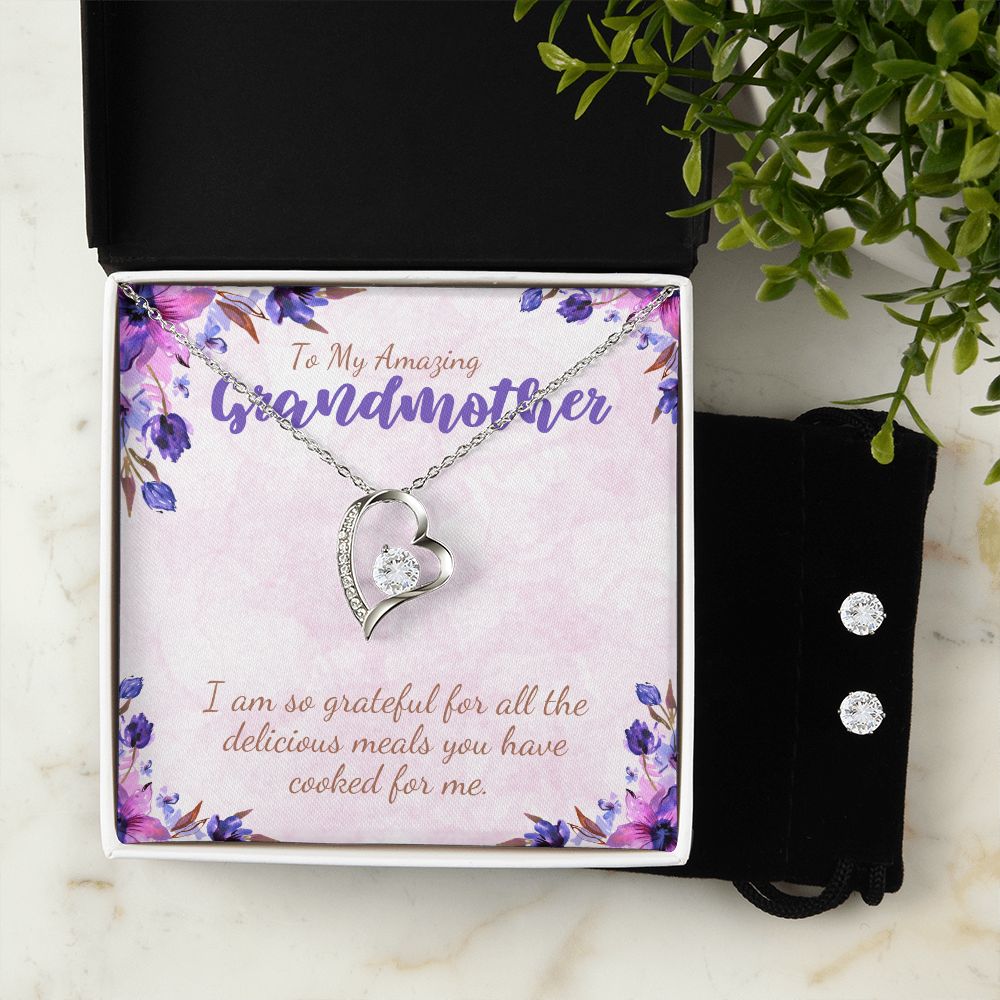 57 Forever Love Necklace and Cubic Zirconia Earring Set