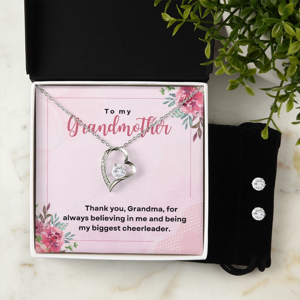 51 Forever Love Necklace and Cubic Zirconia Earring Set