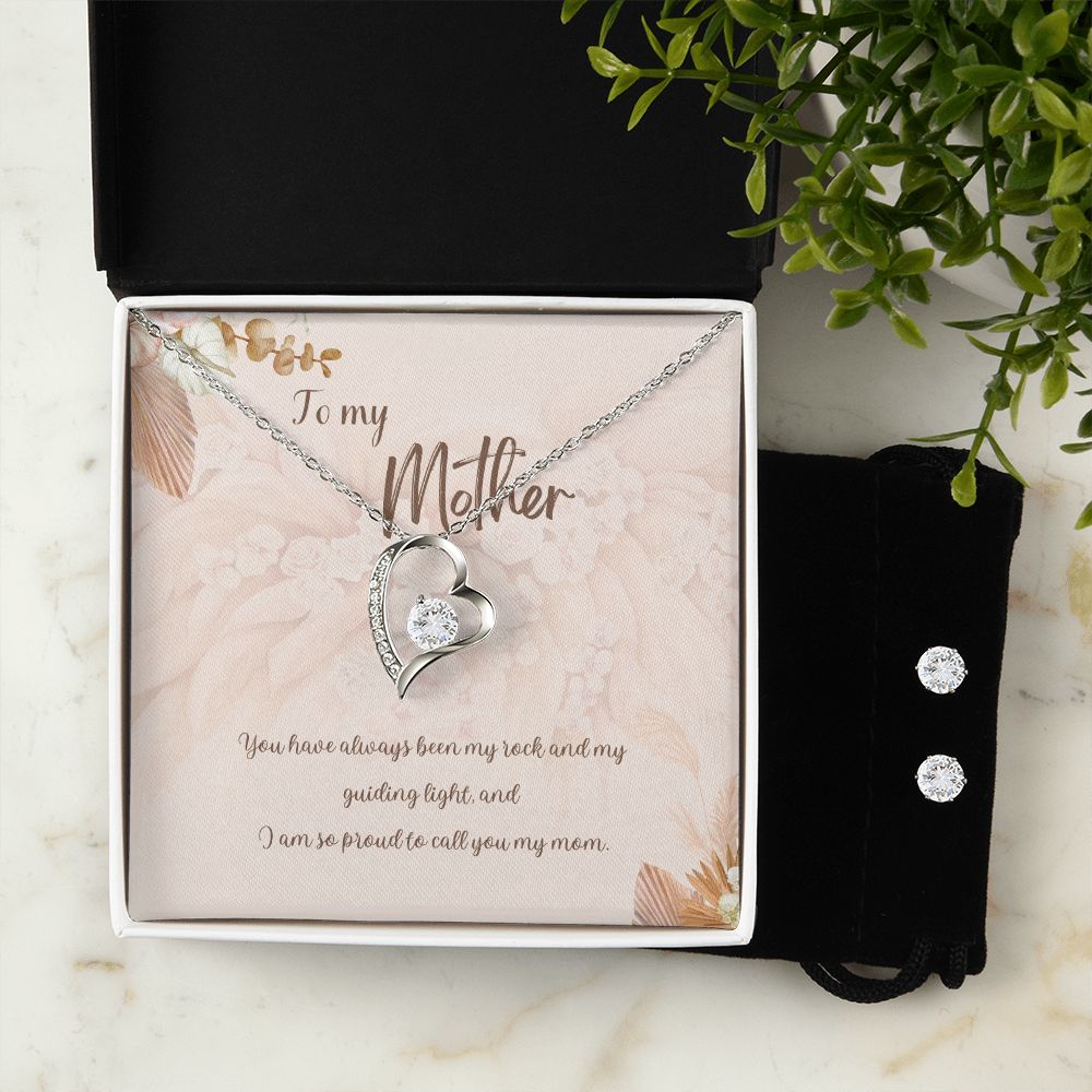 88 Forever Love Necklace and Cubic Zirconia Earring Set