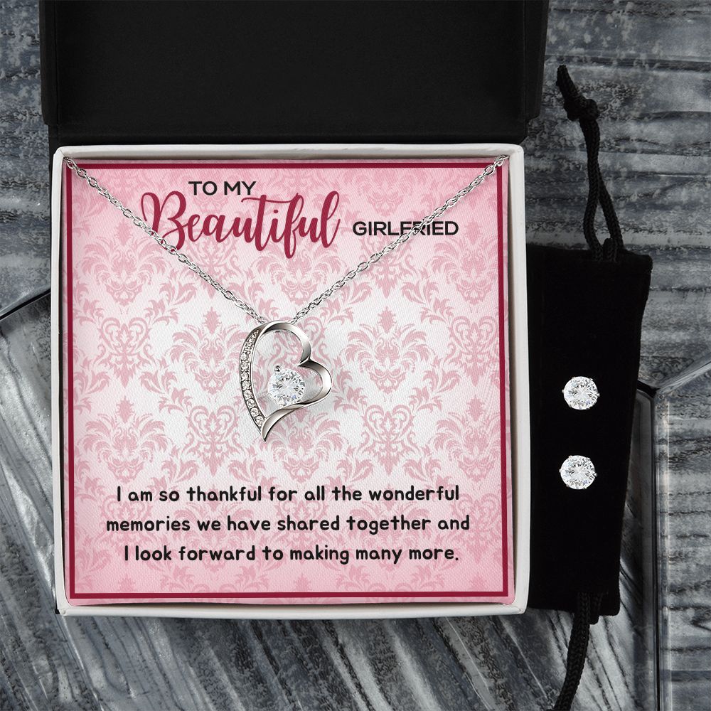 71 Forever Love Necklace and Cubic Zirconia Earring Set