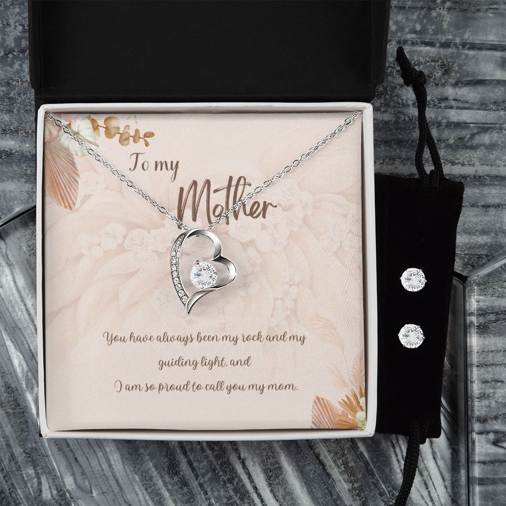 88 Forever Love Necklace and Cubic Zirconia Earring Set