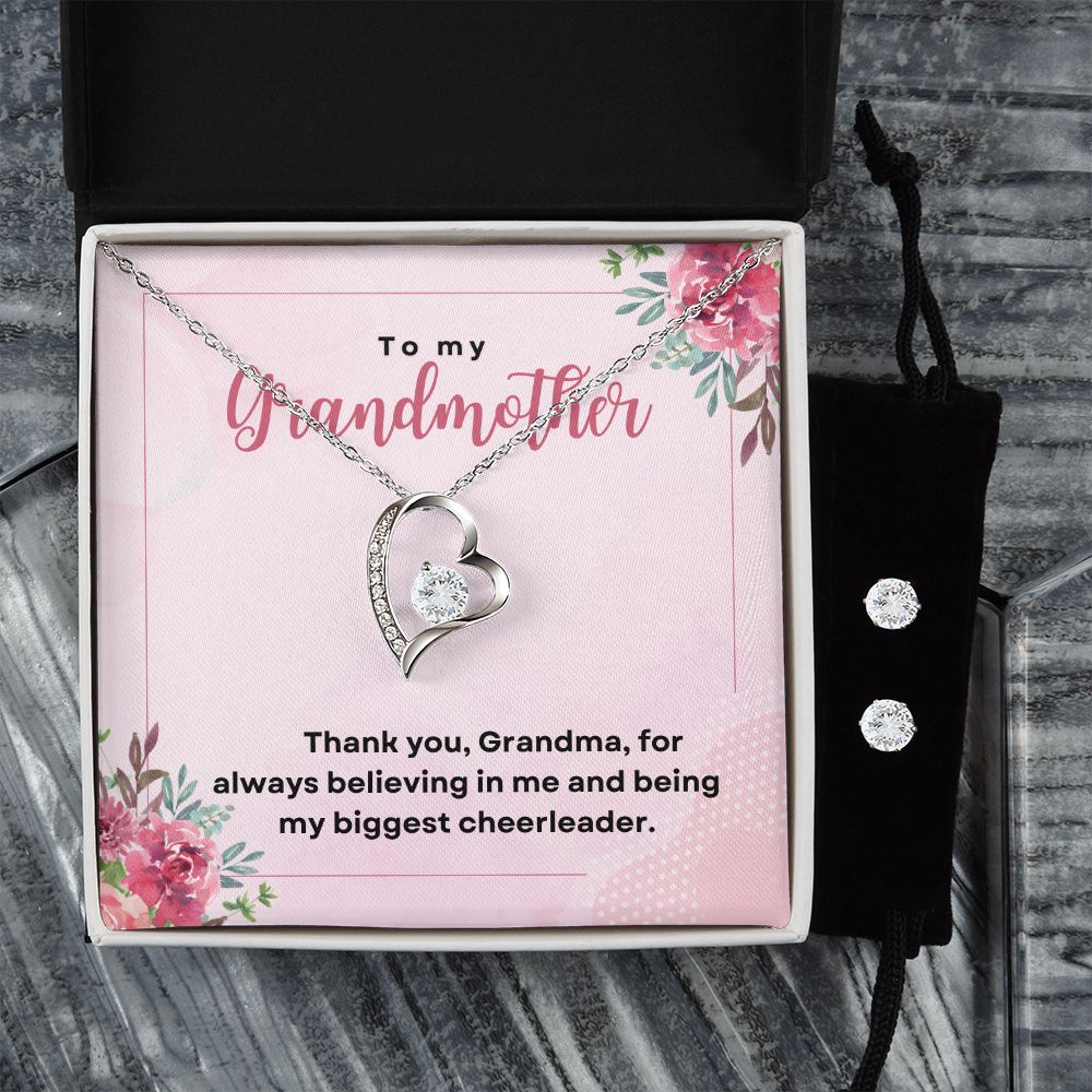 51 Forever Love Necklace and Cubic Zirconia Earring Set