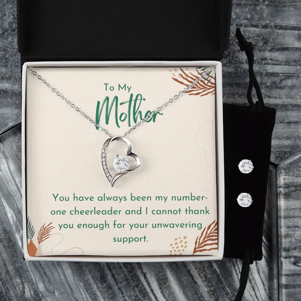 78 Forever Love Necklace and Cubic Zirconia Earring Set