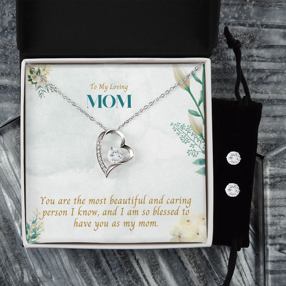 92 Forever Love Necklace and Cubic Zirconia Earring Set