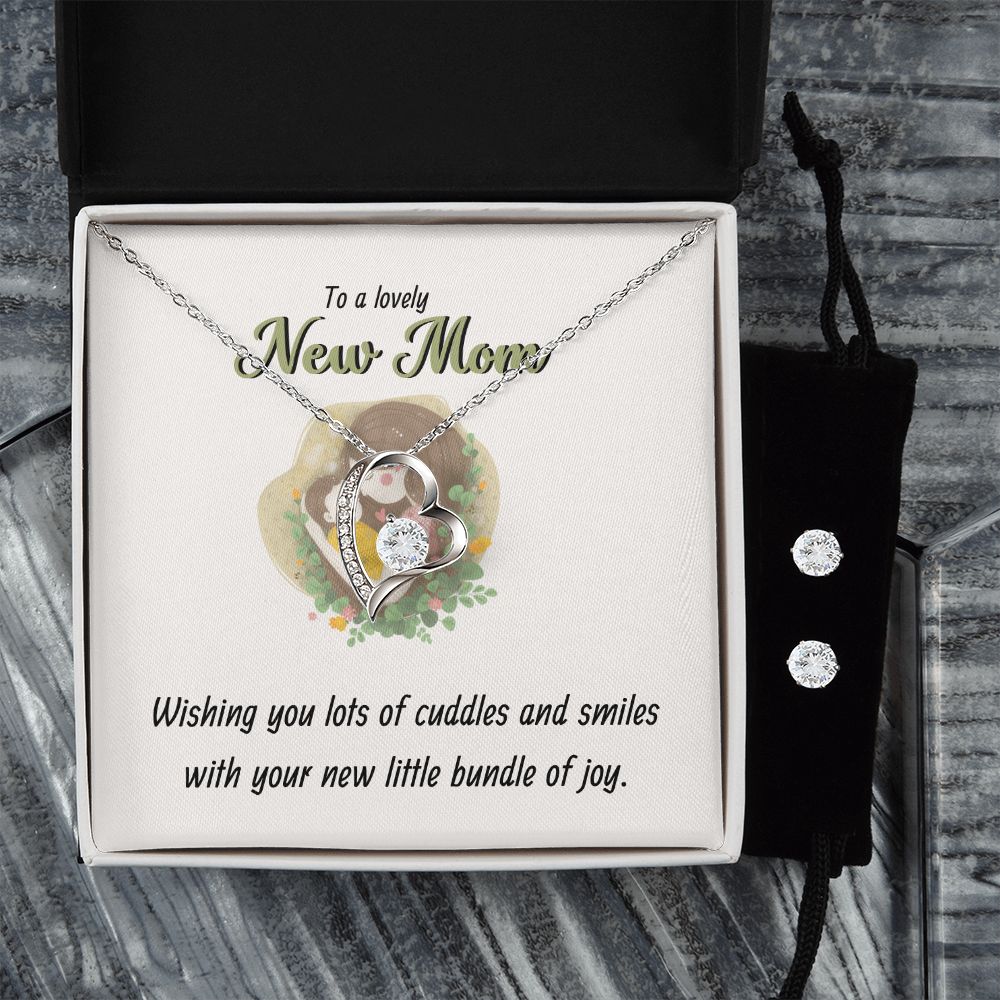 86 Forever Love Necklace and Cubic Zirconia Earring Set