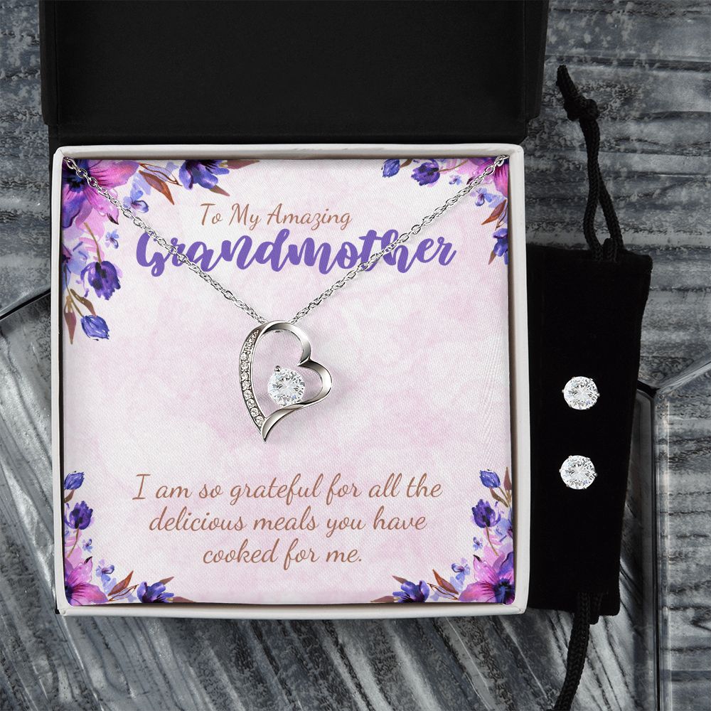 57 Forever Love Necklace and Cubic Zirconia Earring Set