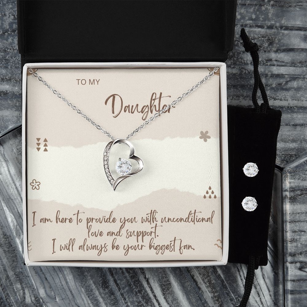 97 Forever Love Necklace and Cubic Zirconia Earring Set