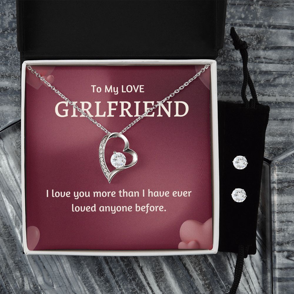 48 Forever Love Necklace and Cubic Zirconia Earring Set