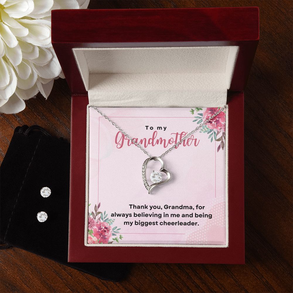 51 Forever Love Necklace and Cubic Zirconia Earring Set