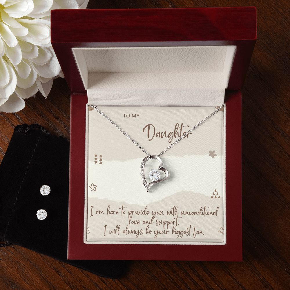 97 Forever Love Necklace and Cubic Zirconia Earring Set