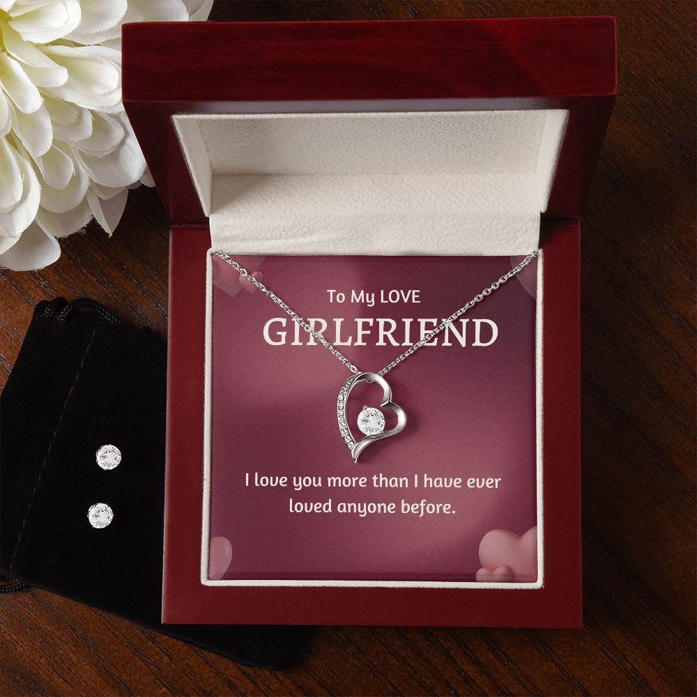 48 Forever Love Necklace and Cubic Zirconia Earring Set