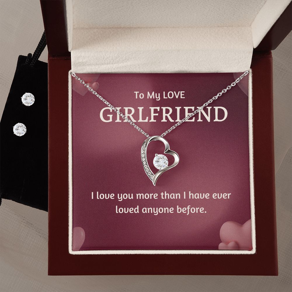 48 Forever Love Necklace and Cubic Zirconia Earring Set