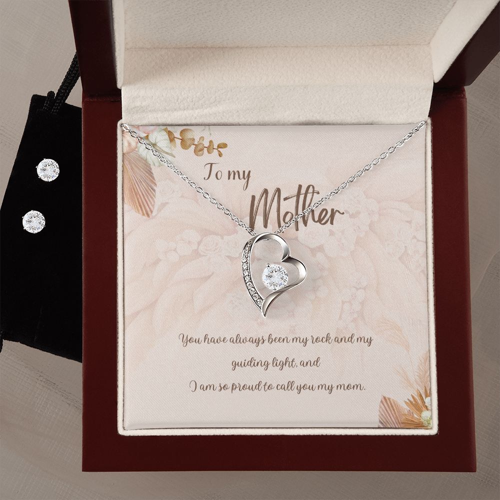 88 Forever Love Necklace and Cubic Zirconia Earring Set