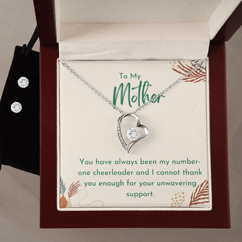 78 Forever Love Necklace and Cubic Zirconia Earring Set