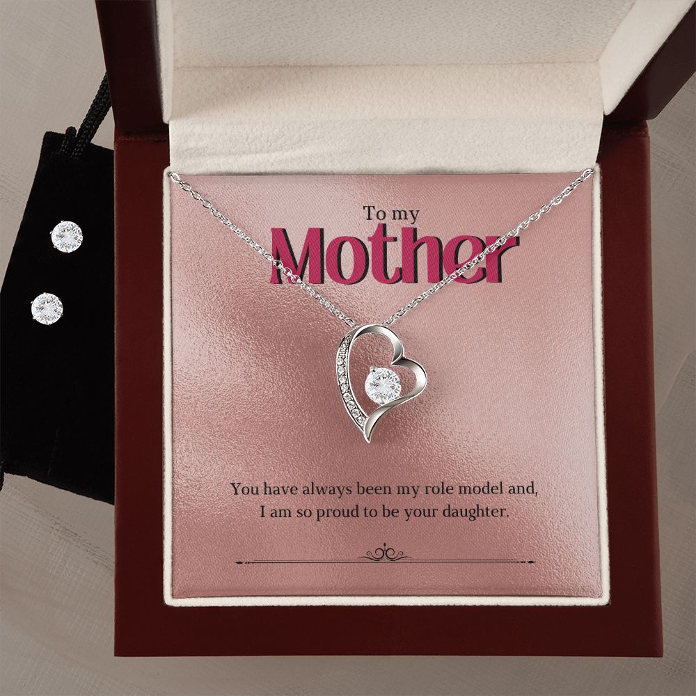 81 Forever Love Necklace and Cubic Zirconia Earring Set