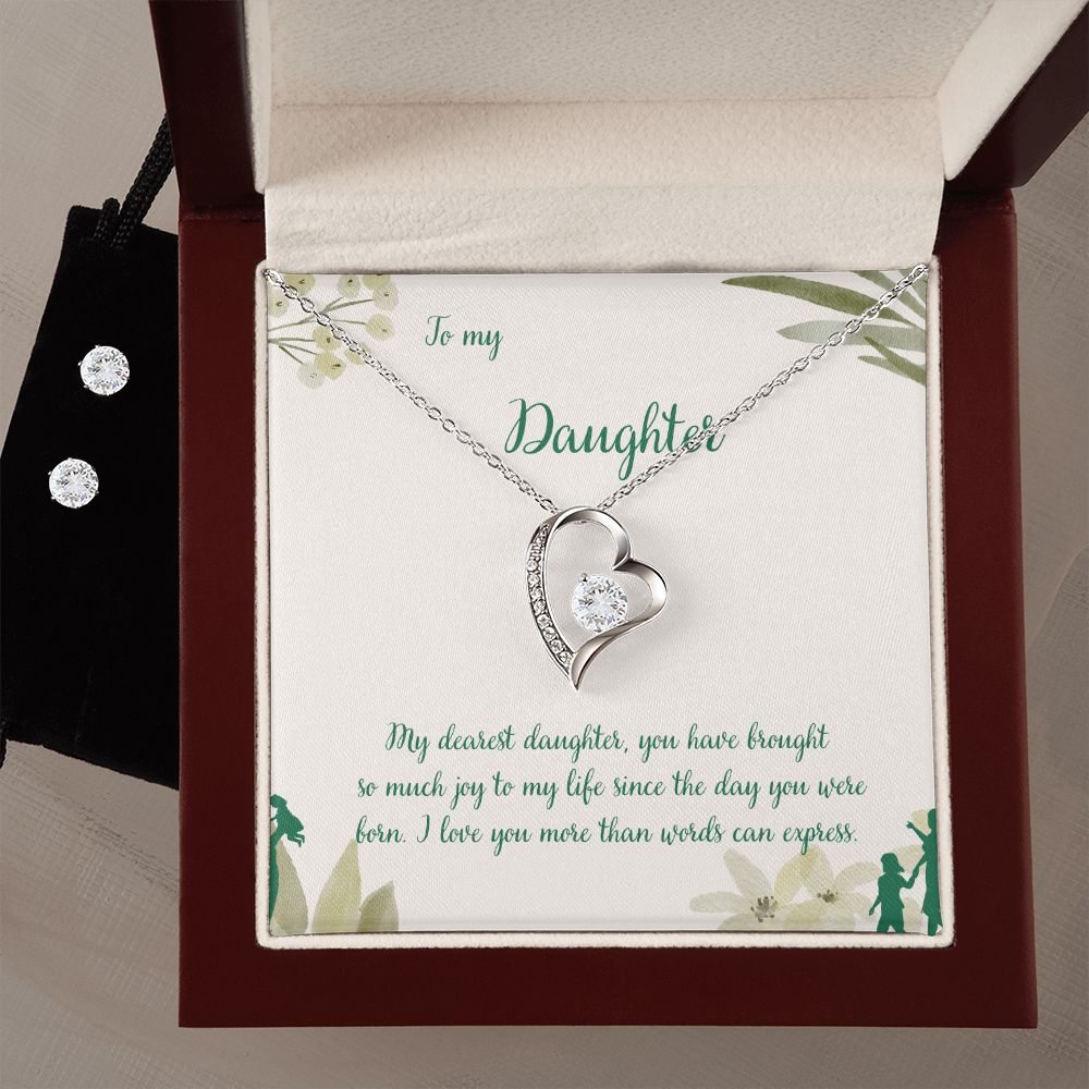 87 Forever Love Necklace and Cubic Zirconia Earring Set