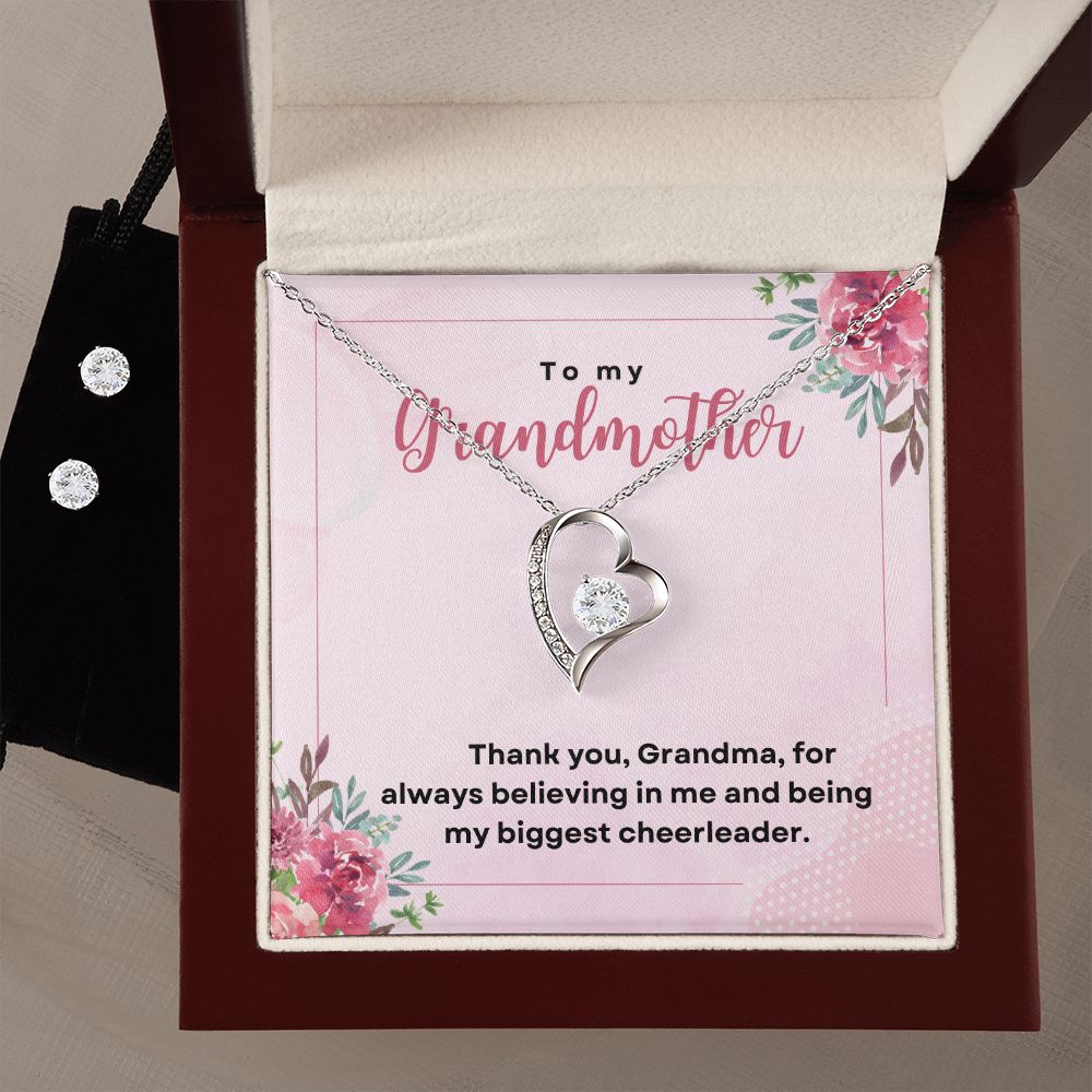 51 Forever Love Necklace and Cubic Zirconia Earring Set