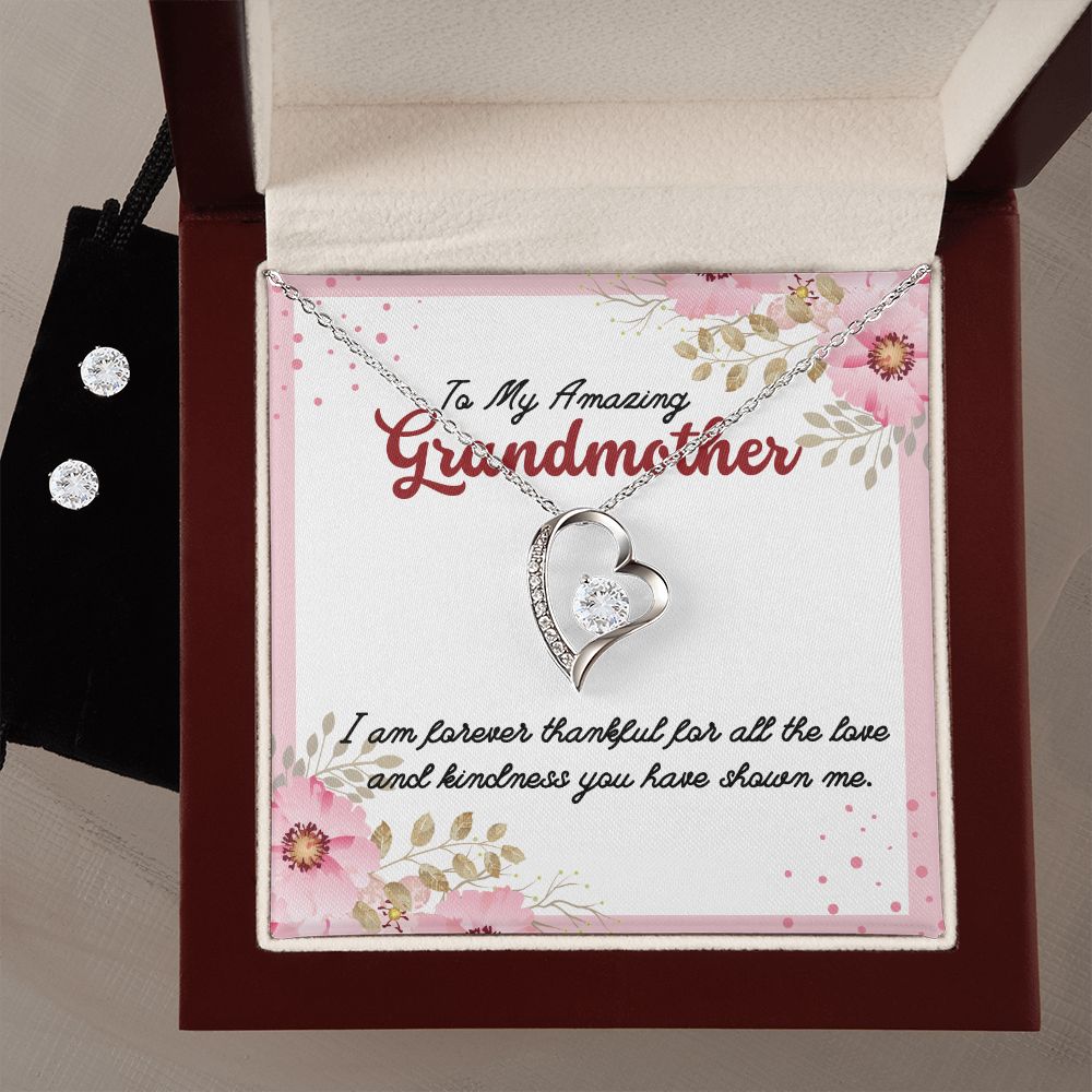 50 Forever Love Necklace and Cubic Zirconia Earring Set