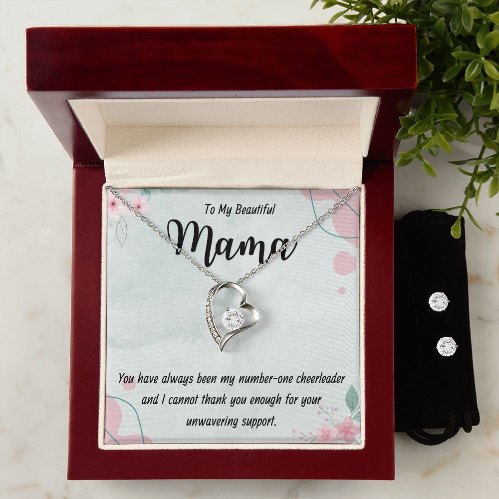 49 Forever Love Necklace and Cubic Zirconia Earring Set