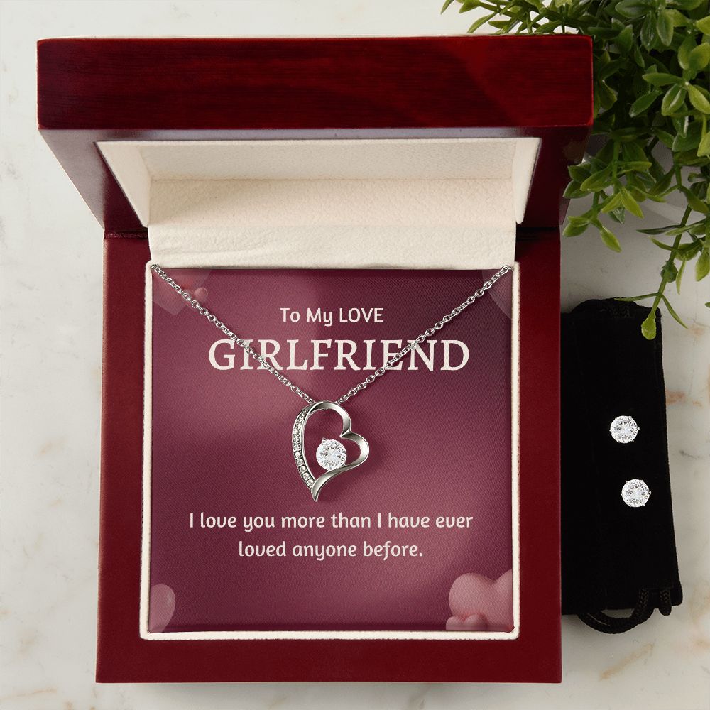 48 Forever Love Necklace and Cubic Zirconia Earring Set