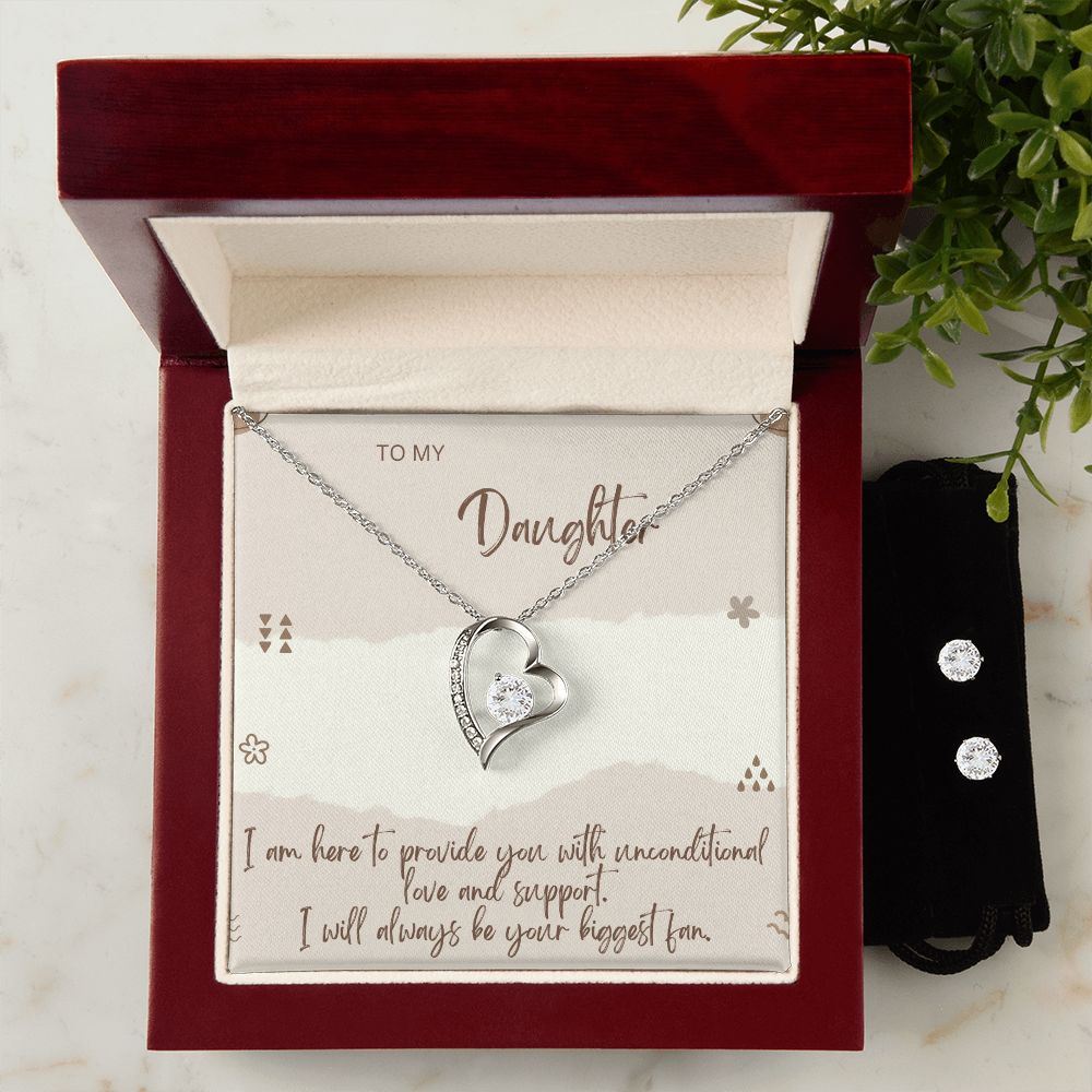 97 Forever Love Necklace and Cubic Zirconia Earring Set