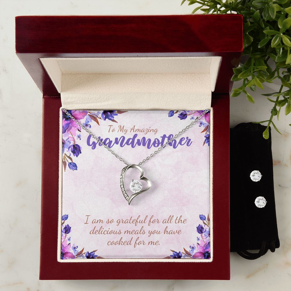 57 Forever Love Necklace and Cubic Zirconia Earring Set