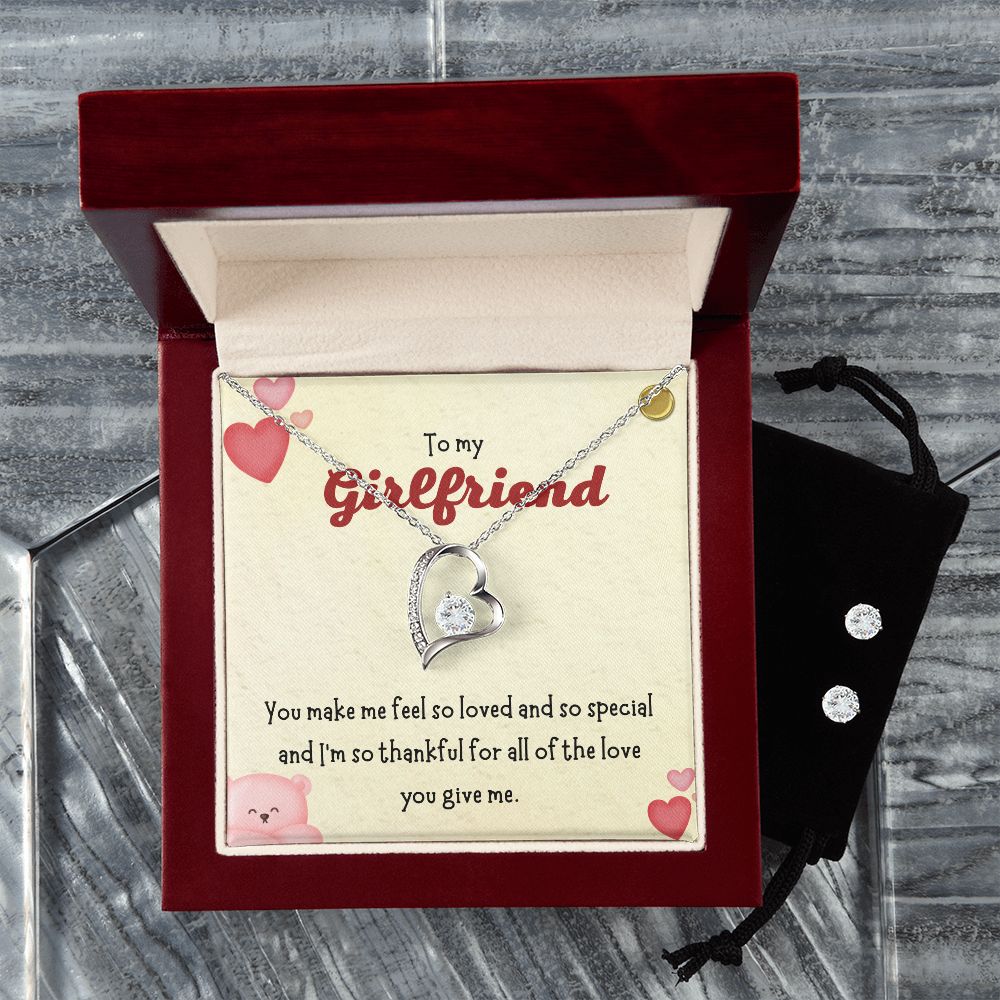 74 Forever Love Necklace and Cubic Zirconia Earring Set