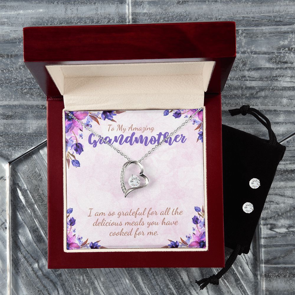 57 Forever Love Necklace and Cubic Zirconia Earring Set