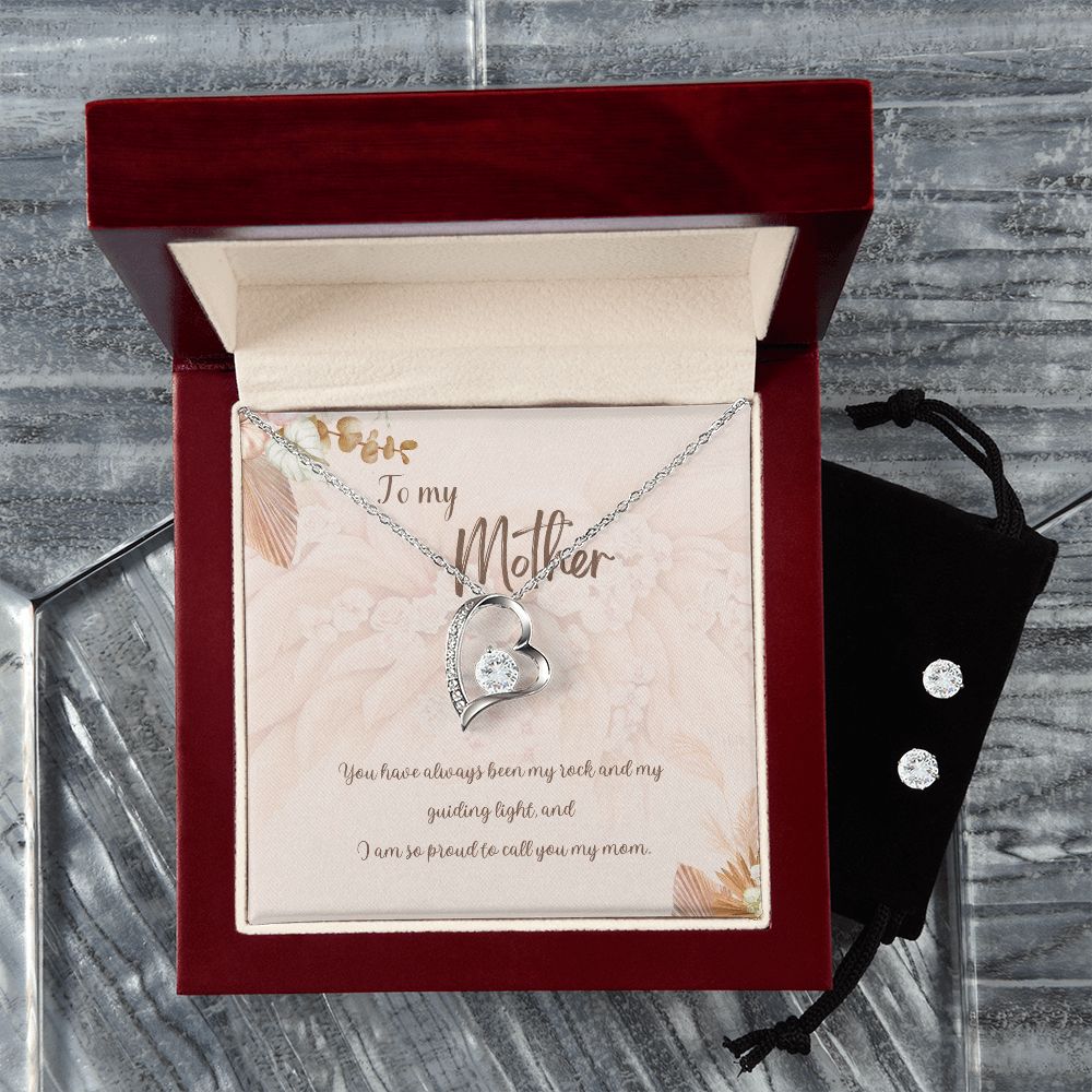 88 Forever Love Necklace and Cubic Zirconia Earring Set