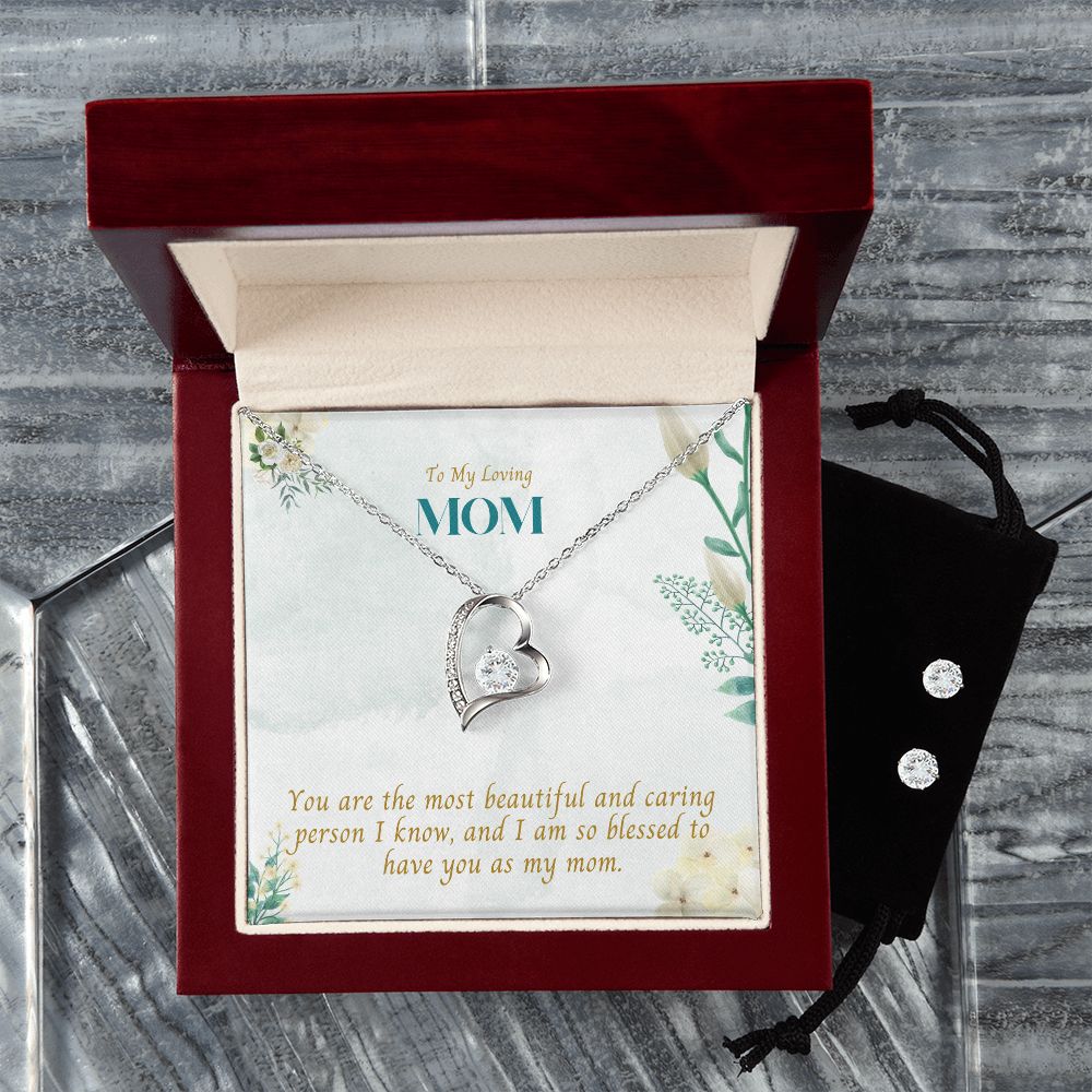 92 Forever Love Necklace and Cubic Zirconia Earring Set