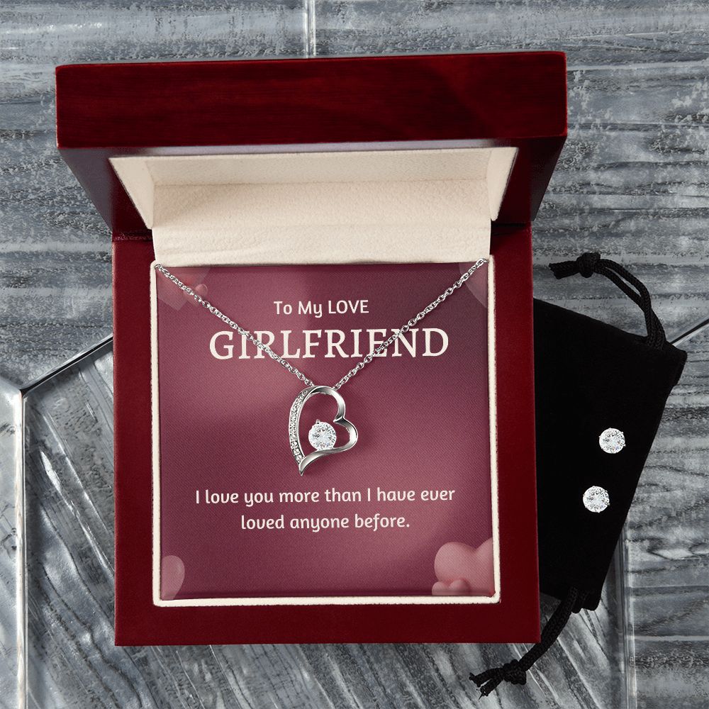 48 Forever Love Necklace and Cubic Zirconia Earring Set