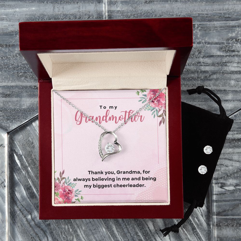 51 Forever Love Necklace and Cubic Zirconia Earring Set