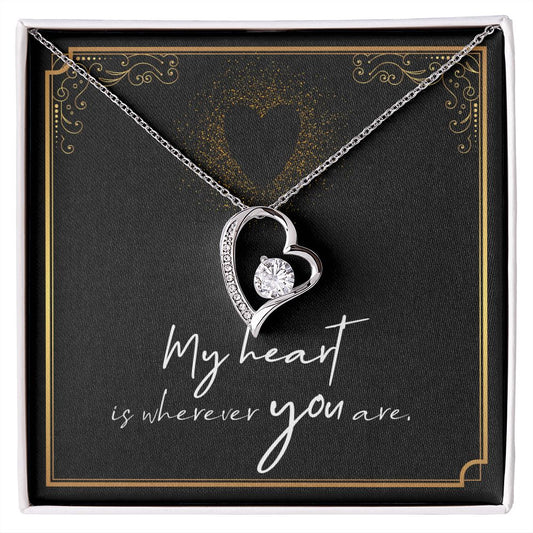 My Heart is where you are Dazzling Forever Love Necklace, perfect for Valentine's Day