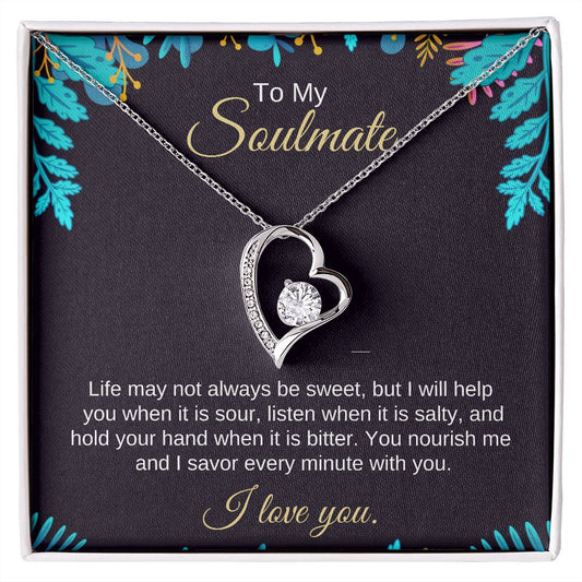 To My Soulmate I love you Forever Necklace, Perfect gift for her