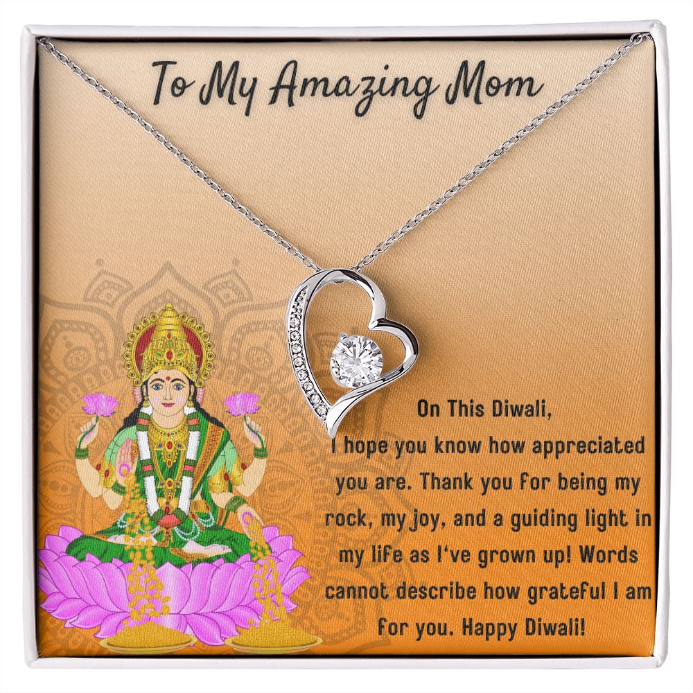To My Amazing Mom I Forever Love You Blessed by Goddess Lakshmi Necklace Set